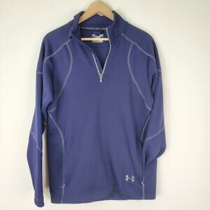 Under Armour sweater Sz S long sleeve 3/4 zip casual blue A23